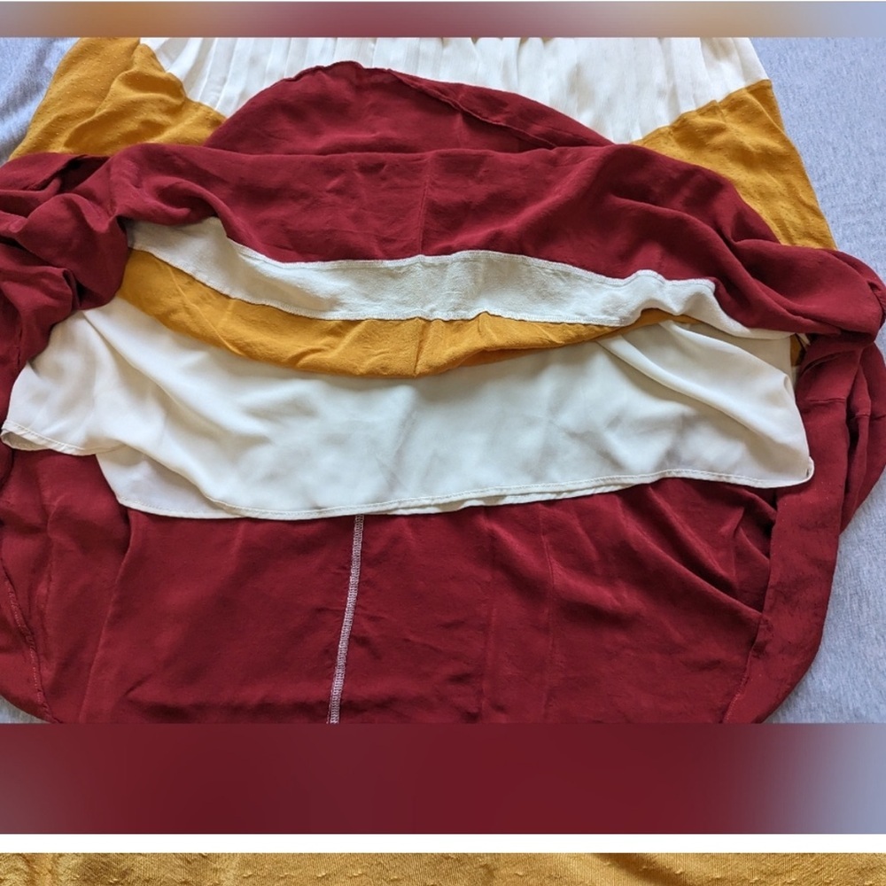 Skies are Blue Mustard and Maroon Color block Maxi Dress--EUC Sz 1X- FALL 🍂😍​ - Picture 9 of 14